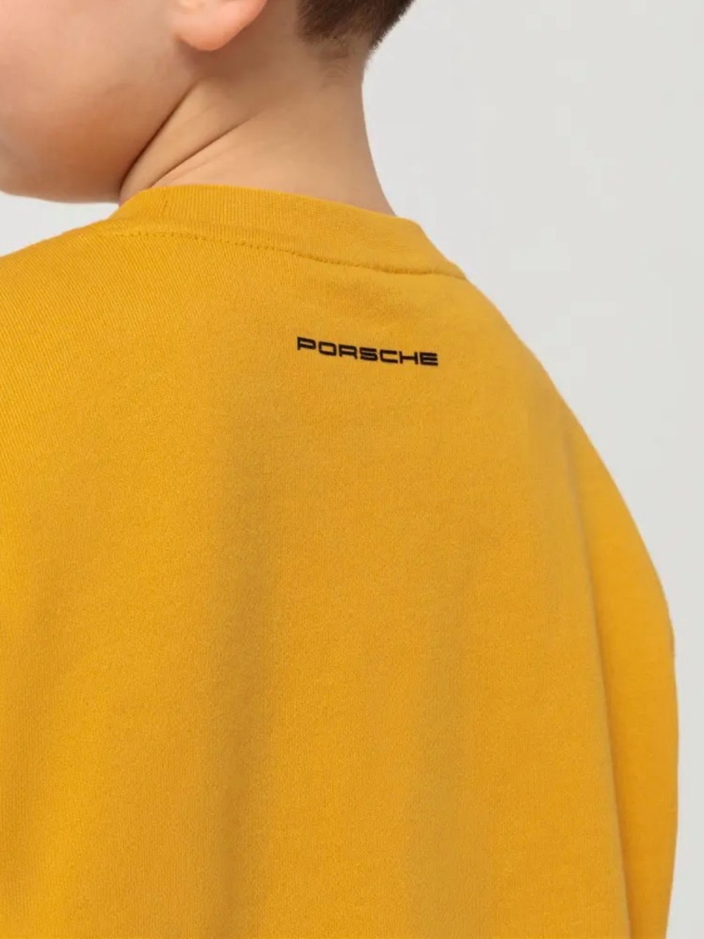 PORSCHE Kids Size 3-4y • Ahead Yellow / Gold Roadtrip Sweater - Picture 3 of 9